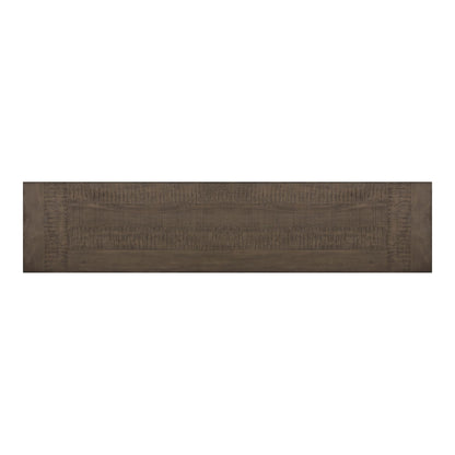 Yellowstone - Dining Bench With Metal Bar Cross - Medium Brown