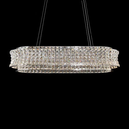 Michael Amini Lighting - Galaxy Oval LED Crystal Chandelier - Chrome