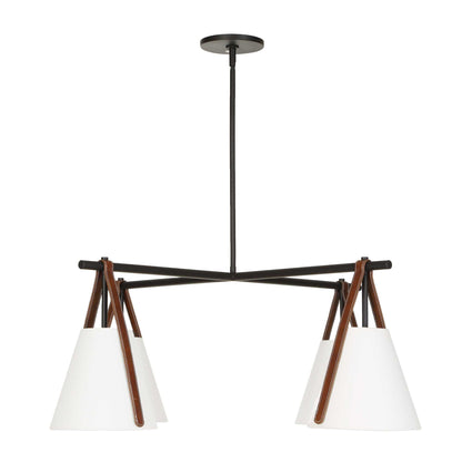 Reins - Accent Straps 4 Light Chandelier - Black