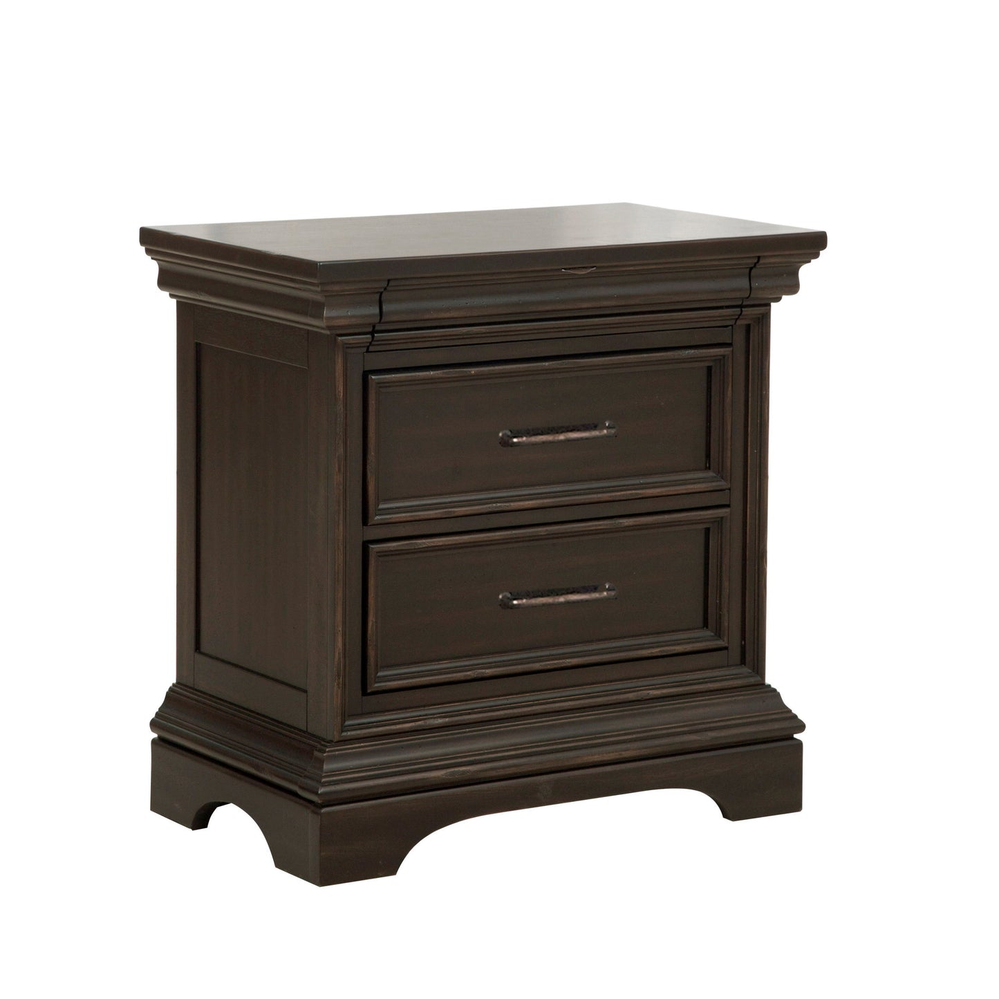 Caldwell - 2 Drawer Nightstand - Dark Wood