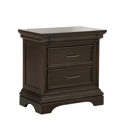 Caldwell - 2 Drawer Nightstand - Dark Wood