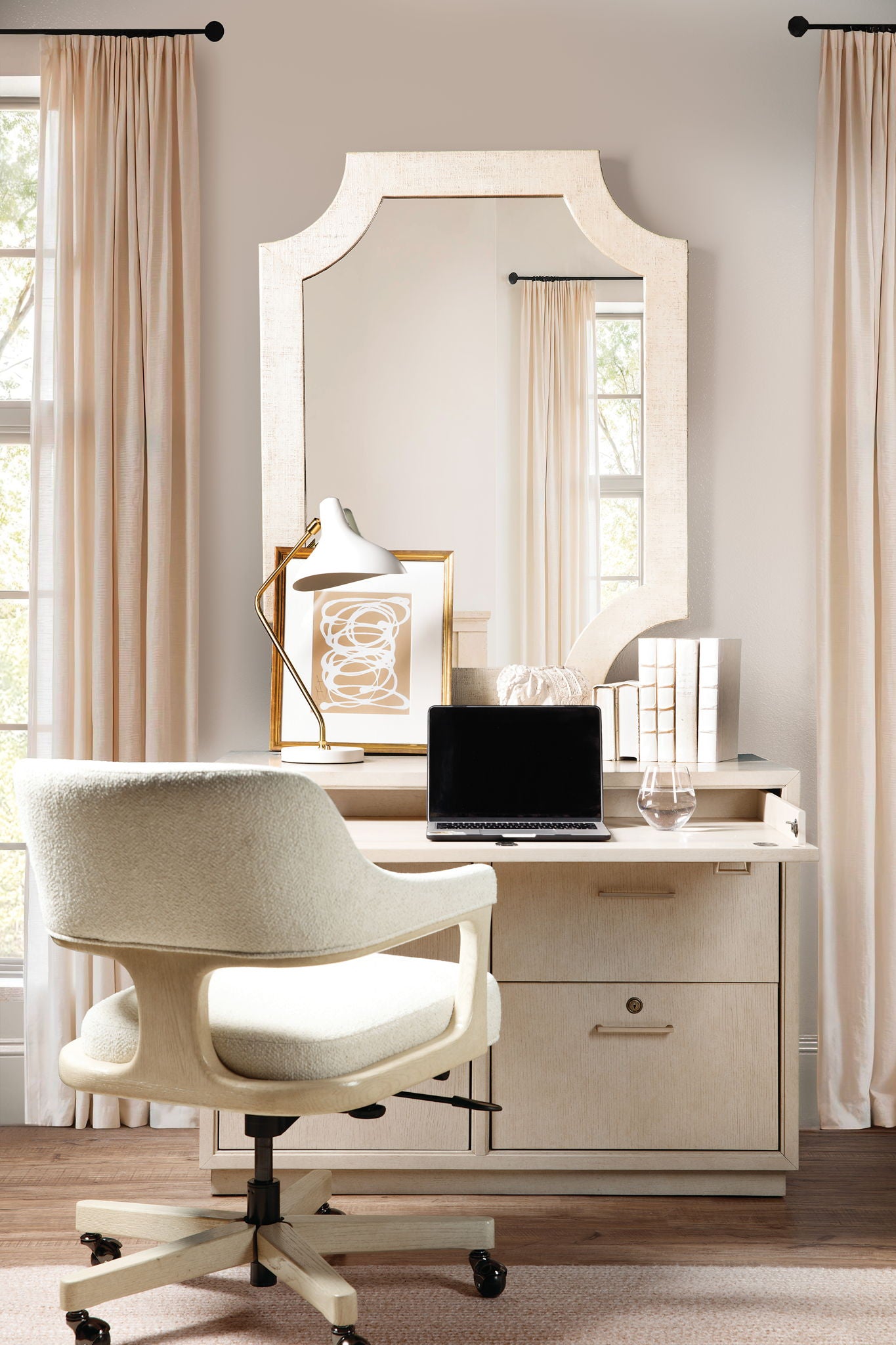 Marlowe - Workstation - Polished Limestone