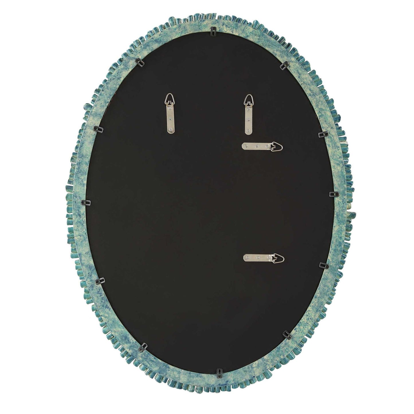 Bonaire - Oval Mirror - Teal Blue