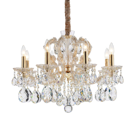 Michael Amini Lighting - Portola 8-Light Traditional Crystal Chandelier - Gold