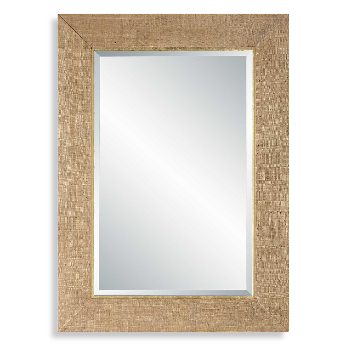 Bungalow - Grass Cloth Mirror - Light Brown