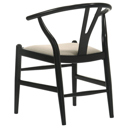 Crestmont - Wood Wishbone Dining Side Chair (Set of 2) - Black