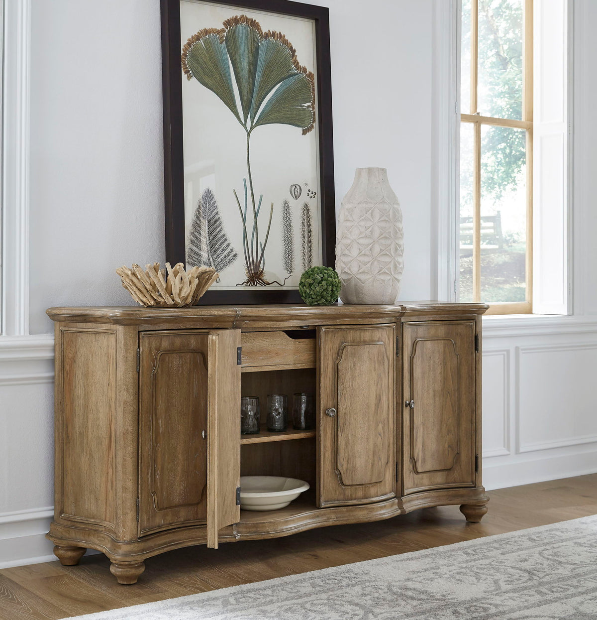 Weston Hills - 4 Door Buffet - Flax Seed