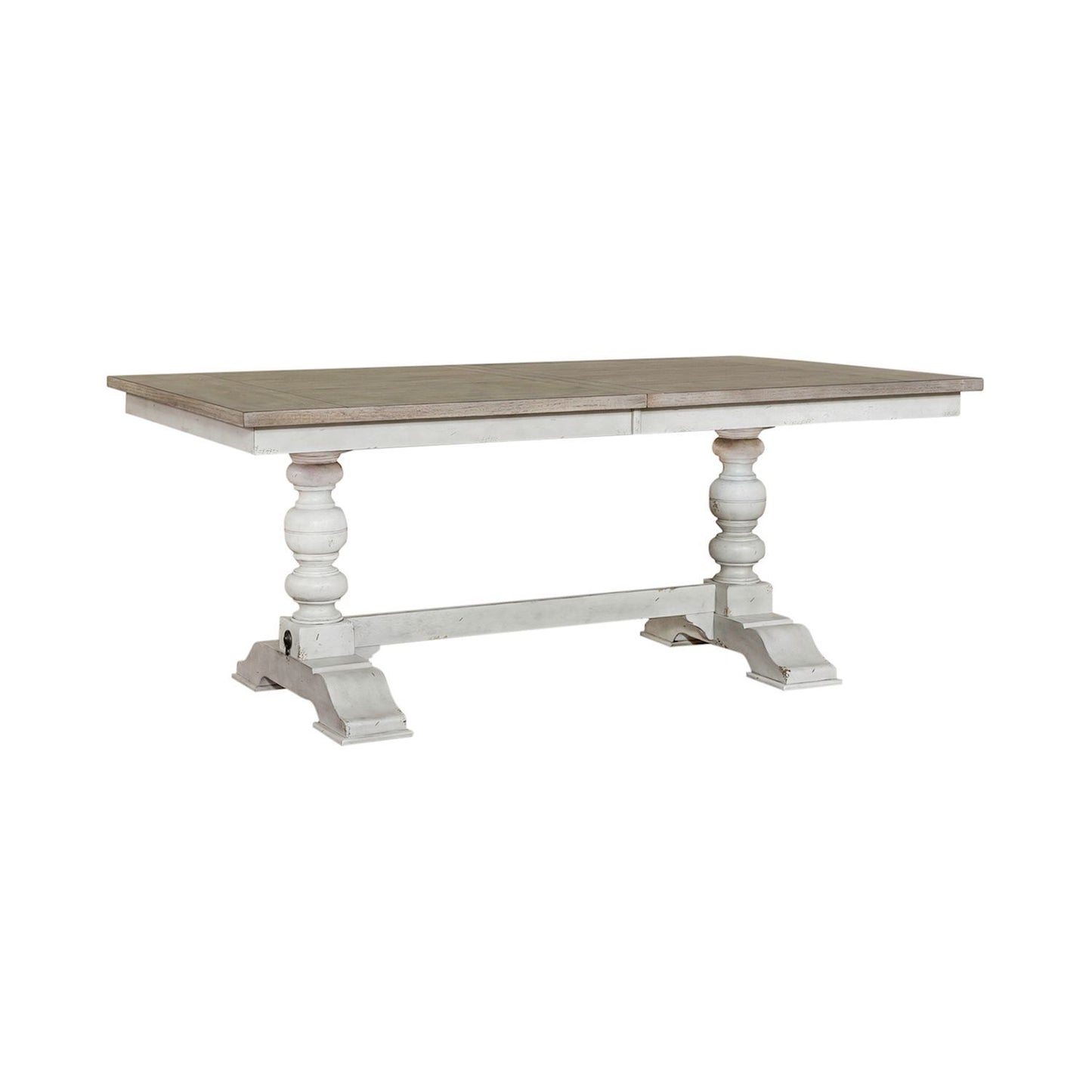 Whitney - Trestle Table Top - Antique Linen / Weathered Gray
