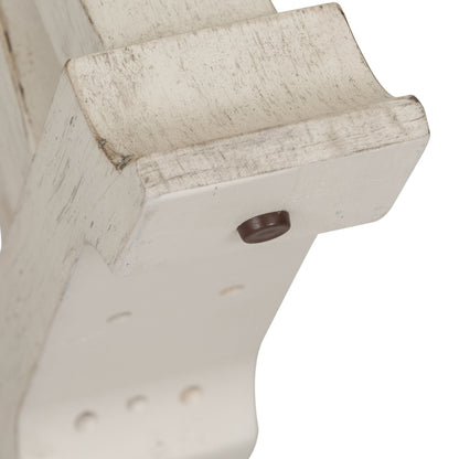 Farmhouse Reimagined - Flip Lid Sofa Table - Antique White / Chestnut Tops