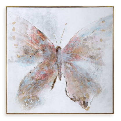 Free Flying - Hand Painted Canvas - Blue