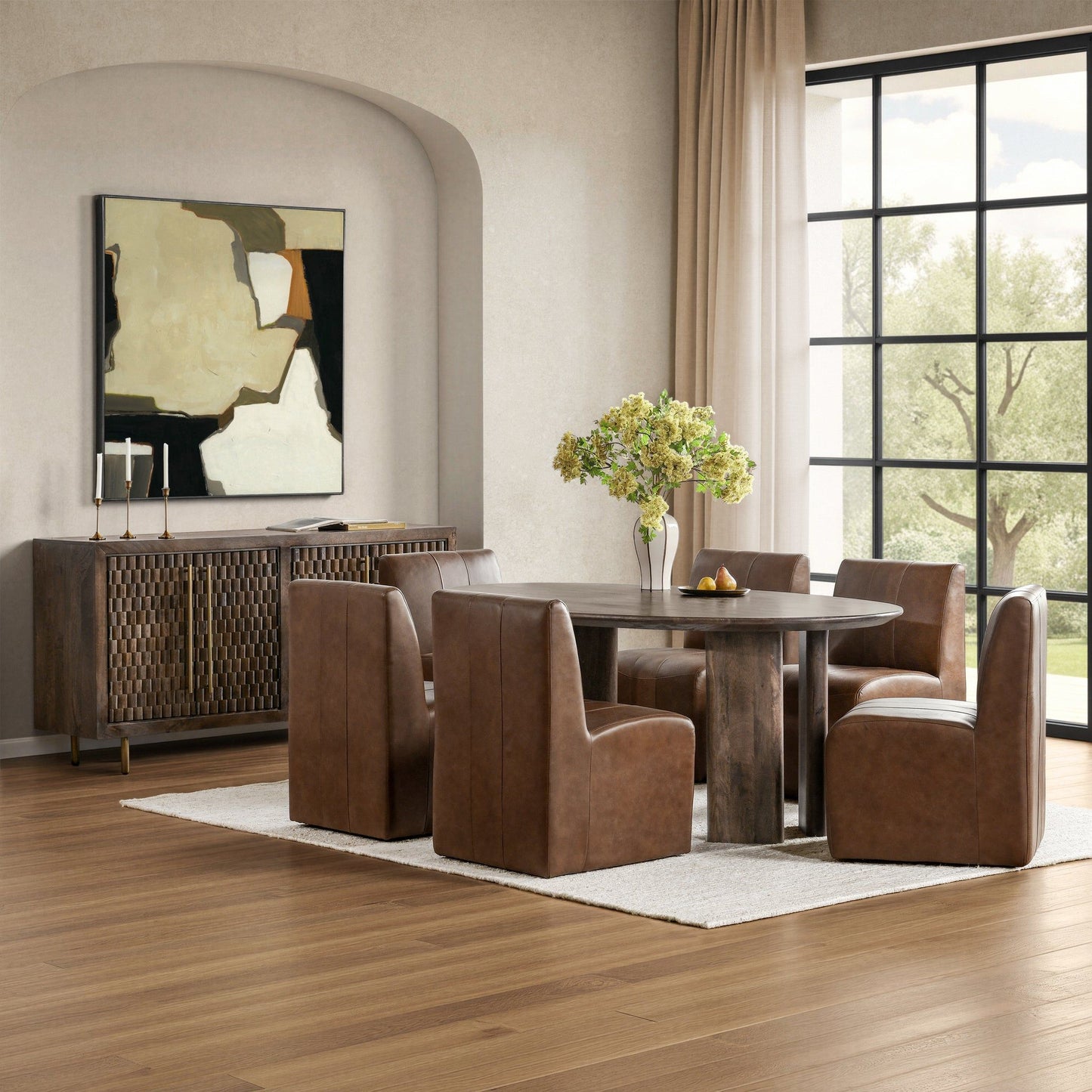 Norwood - Dining Table - Bark Brown