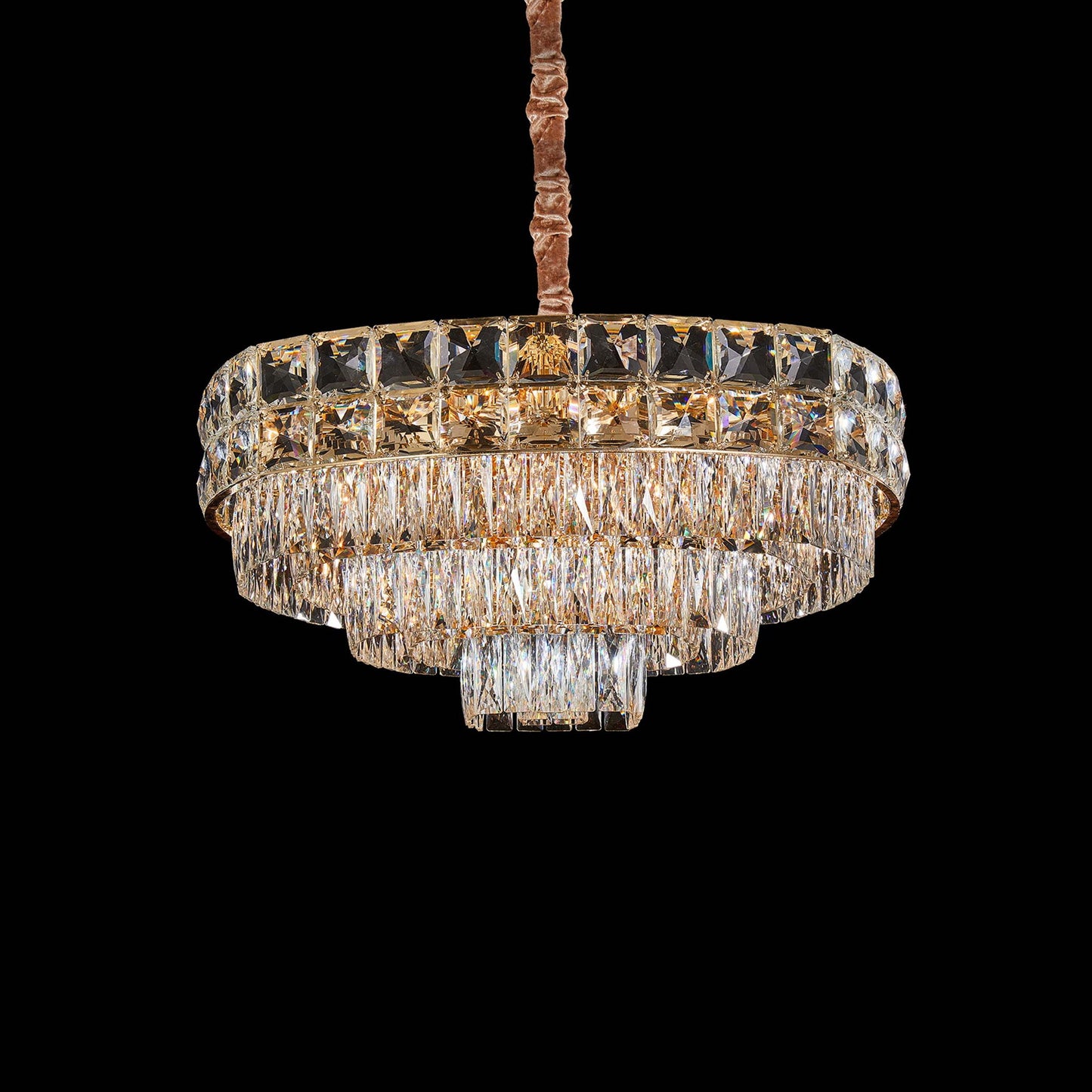 Michael Amini Lighting - Soleil 13-Light Crystal Chandelier - Gold