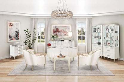London Place - Accent Chair - Porcelain / Platinum