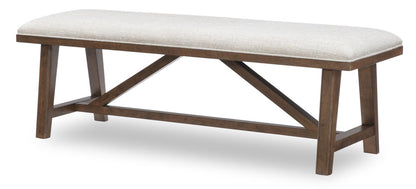 Langley - Upholstered Dining Bench - Fawn / Linen