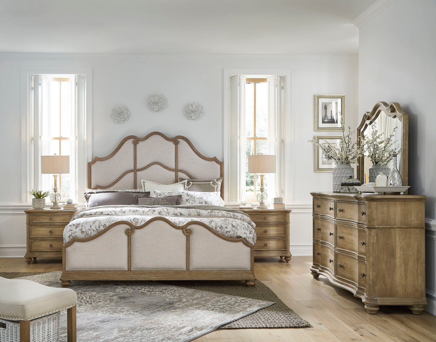 Weston Hills - Dresser With Mirror - Flax Seed