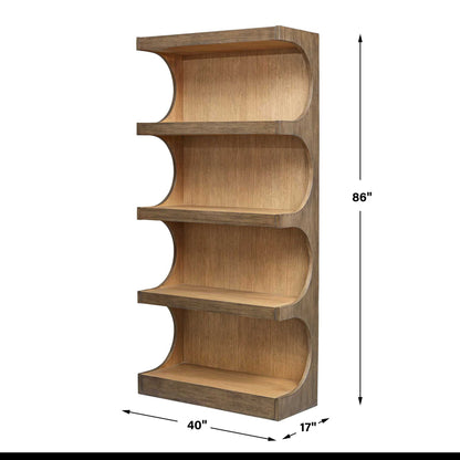 Osrick - Modern Etagere - Woodtone