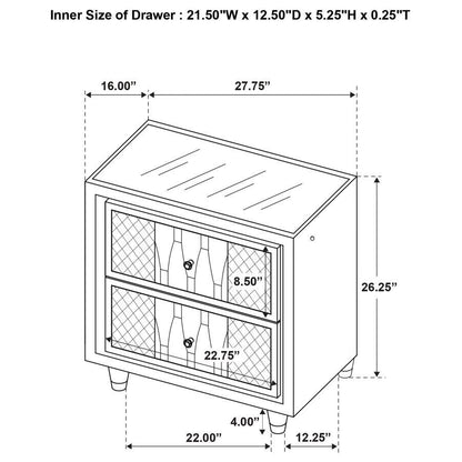 Lorient - Bedroom Set With LED Flame Box Dresser