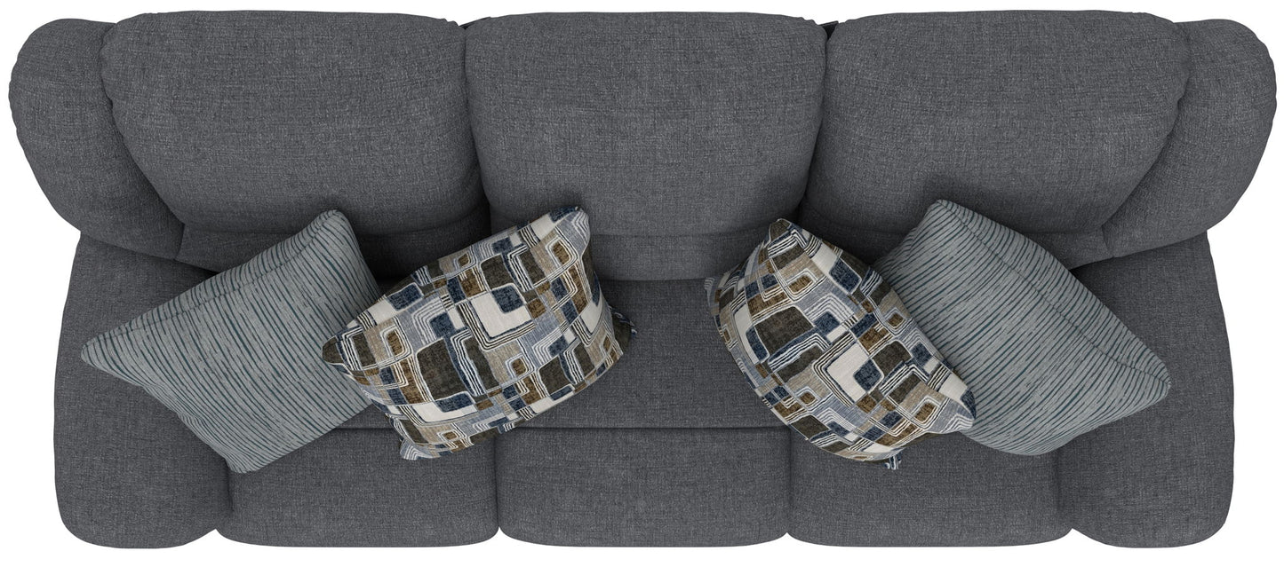 Trifecta - Sofa With 3 Recliners and Drop Down Table