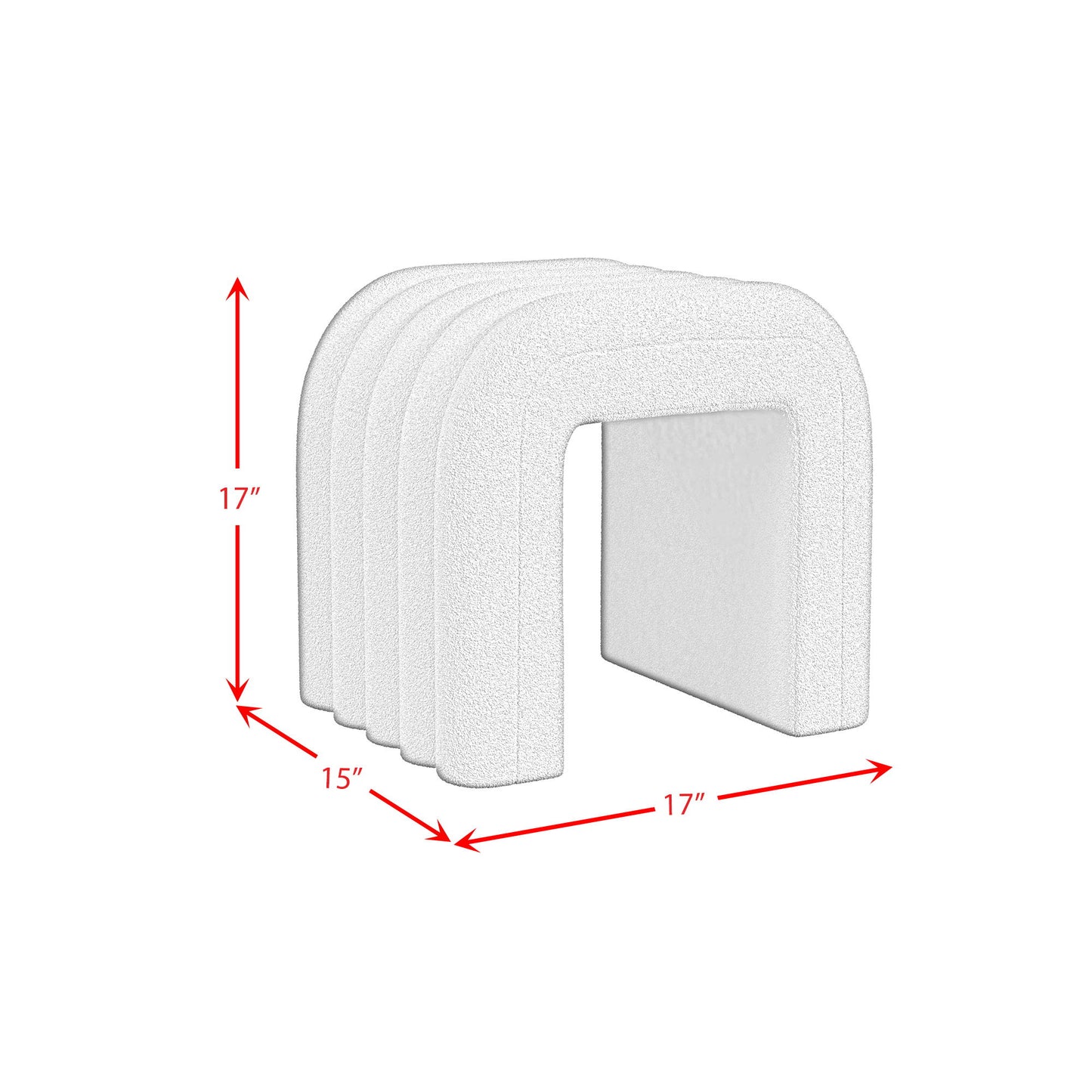 Seqouia - Bench With 2 Stools - Cream