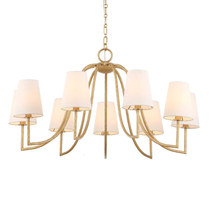 Seville - 9 Light Chandelier - Gold