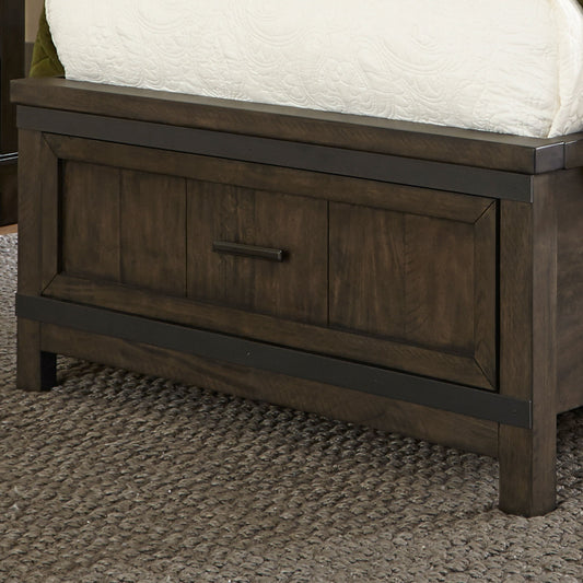Thornwood Hills - Twin Storage Footboard - Rock Beaten Brown