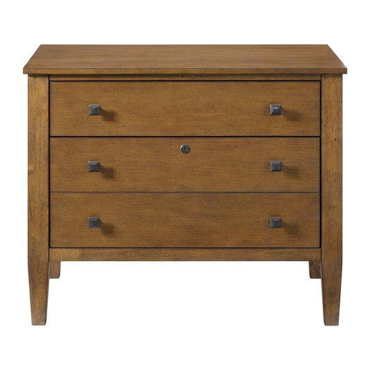 Portico - File Cabinet - Brown Oak