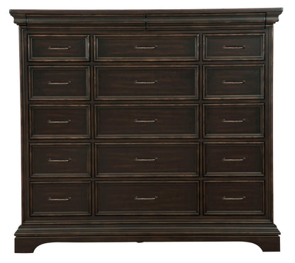 Caldwell - 17 Drawer Master Chest - Smoked Molasses