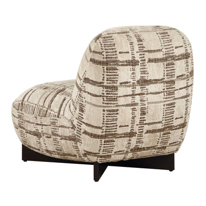 Evans - Modern Armless Accent Chair - Beige / Brown