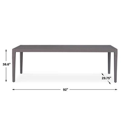 Polanco - Outdoor Aluminum Dining Table - Black