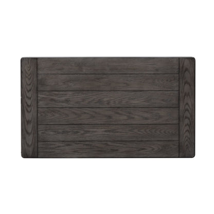 Allyson Park - Rectangular Cocktail Table - Wirebrushed White / Charcoal