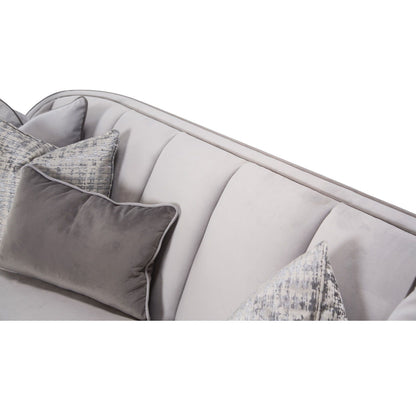 Roxbury Park - Velvet Sofa - Steel / Slate