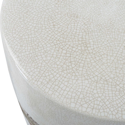 Comanche - White Ceramic Garden Stool