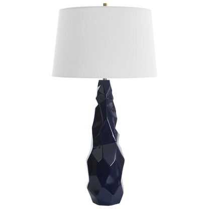 Kavos - Geometric Blue Table Lamp