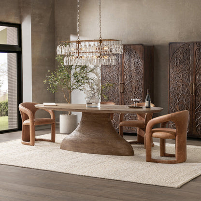 Amra - 94" Dining Table - Sandstone Greige