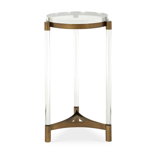 Pereira - Round Acrylic Accent Table - Bronze