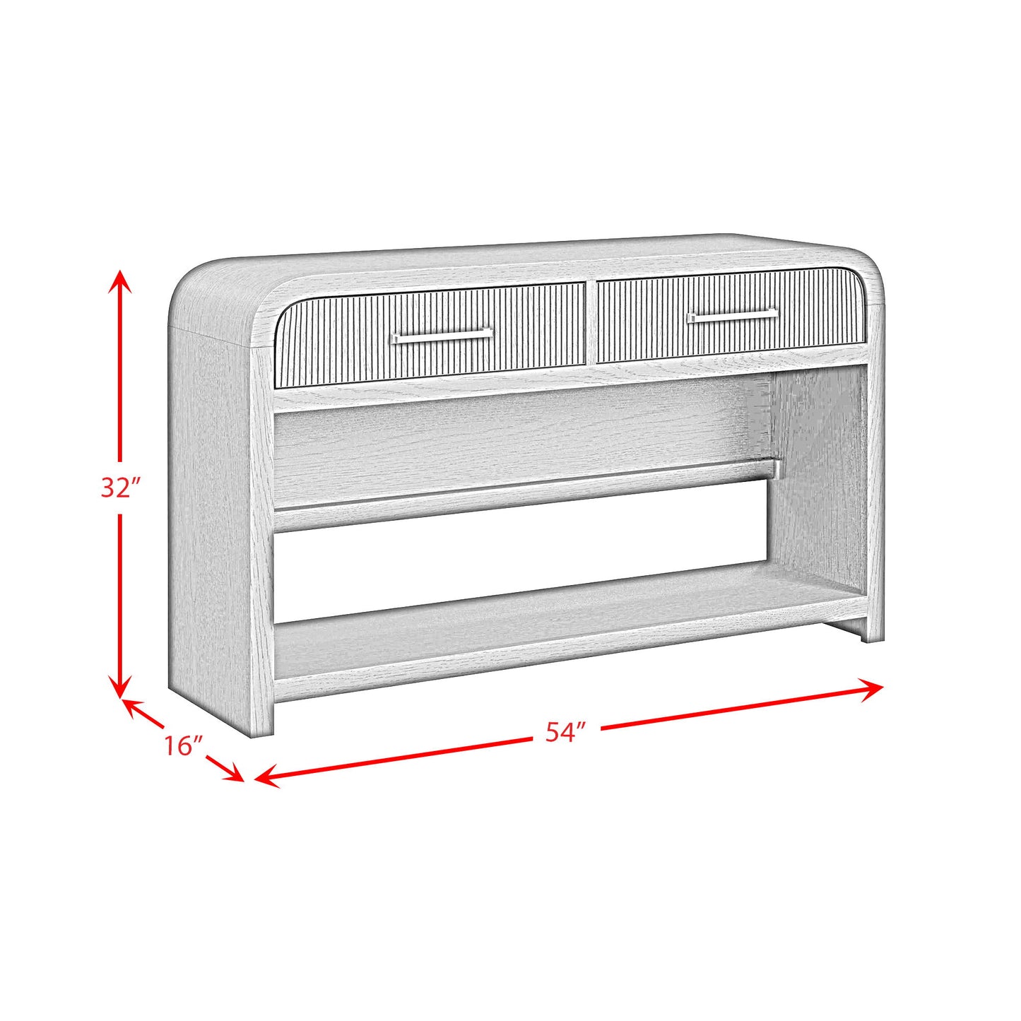 Ridgemont - Sofa Table With Bottom Shelf - Black With Grain