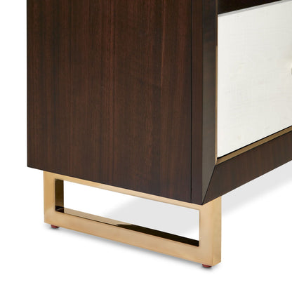 Belmont Place - Media Cabinet - White / Dark Brown